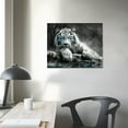 thumbnail image 4 of COMIO  Animal Black and White Tiger Canvas Wall Art Picture Tiger Painting Print Gallery Wrap Office Bathroom Living Room Decoration Modern Home Art Framed Wall Art, 4 of 5