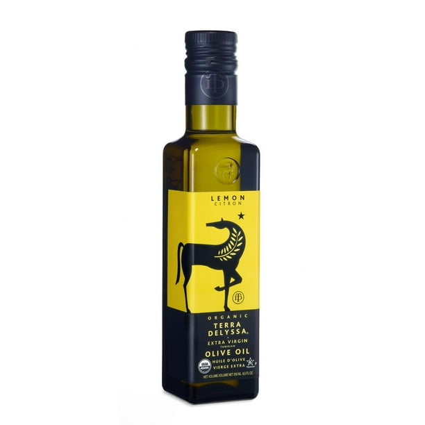 Huile d'olive tunisienne vierge extra biologique au citron de Terra Delyssa 250 ml