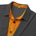 thumbnail image 4 of Bibifish Mens Polo Shirts Two Piece Layered Design Long Sleeve Shirts Slim Fit Party Wear Dressy Tops, 4 of 4