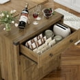 thumbnail image 5 of Homfa Kitchen Buffet Sideboard with Drawer, Compact Coffee Bar with Adjustable Shelf for Dining Room, Rustic Brown, 5 of 7