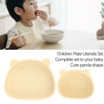 thumbnail image 4 of Juego De Utensilios Para Platos Para Niños, Juego De Tazones De Succión De Silicona Suave Con Forma De Panda De 4 Piezas Con Succión Para Niños Pequeños, 4 of 8
