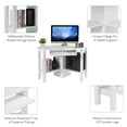 thumbnail image 6 of Topbuy Wooden Corner Computer Desk with Drawer Office Study Table White, 6 of 8