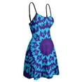 thumbnail image 4 of Blue Radial Floral Design Summer Dresses For Women A-line Dress Sleeveless Dress, 4 of 6