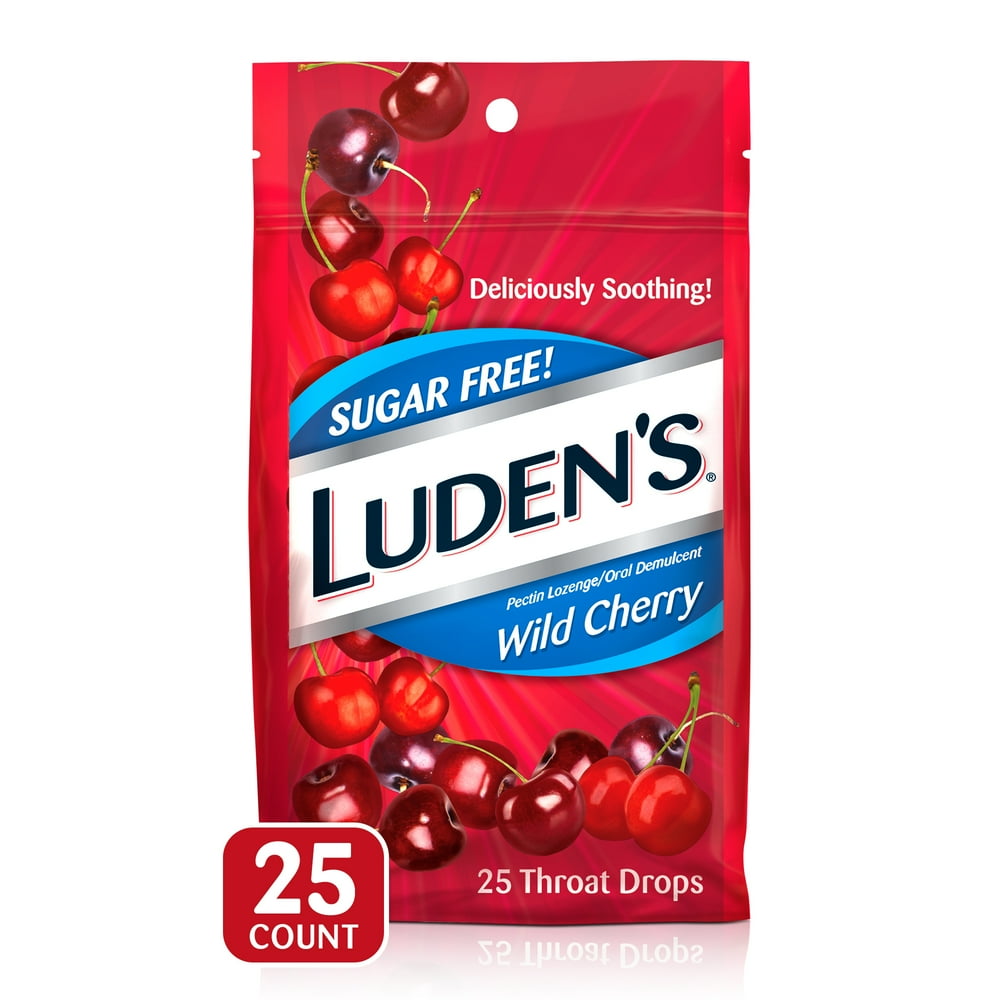 Luden's Deliciously Soothing Throat Drops, Sugar-Free Wild Cherry
