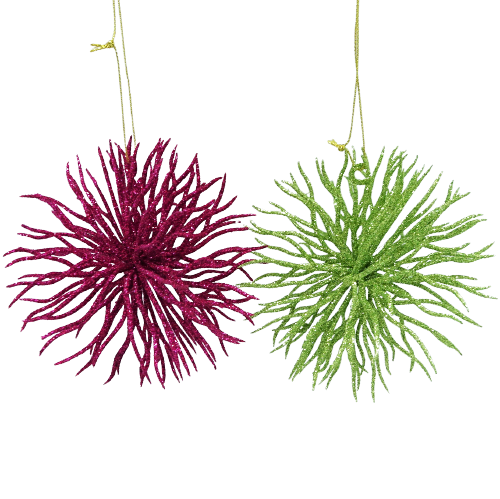 Holiday Time 4pk Starburst Ornament Assortment, Opp Ornament, 0.097kg Each