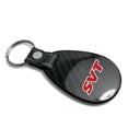 thumbnail image 3 of Ford SVT Real Black Carbon Fiber with Leather Strap Large Tear Drop Key Chain, 3 of 5