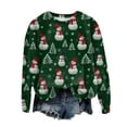 thumbnail image 6 of Towmus Christmas Sweatshirts for Women Cute Long Sleeve Women's Graphic Sweatshirt Pullover Tops with Snowman, 6 of 6