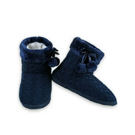 

Yelete Women’s Indoor Slipper Booties Cozy Sherpa Lined with Rubber Soles