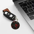 thumbnail image 6 of Naloa Roses Print Round Keychain Keychain Key Ring, Key Tag, Key Chain Bulk for Gift Accessories (Round), 6 of 7