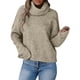 thumbnail image 2 of Suéter de cuello redondo para mujer, suéter holgado de punto de manga larga con cuello redondo y Navidad para invierno, 2 of 6