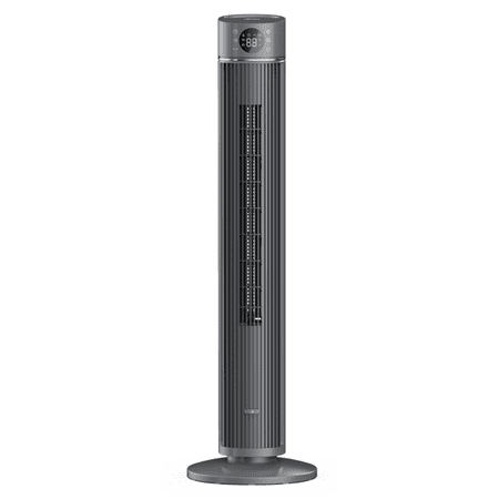 Midea 42-Inch Tower Fan Smart WiFi Enabled with 12 Speed Settings, Remote, Grey, MSFZ42W6WB