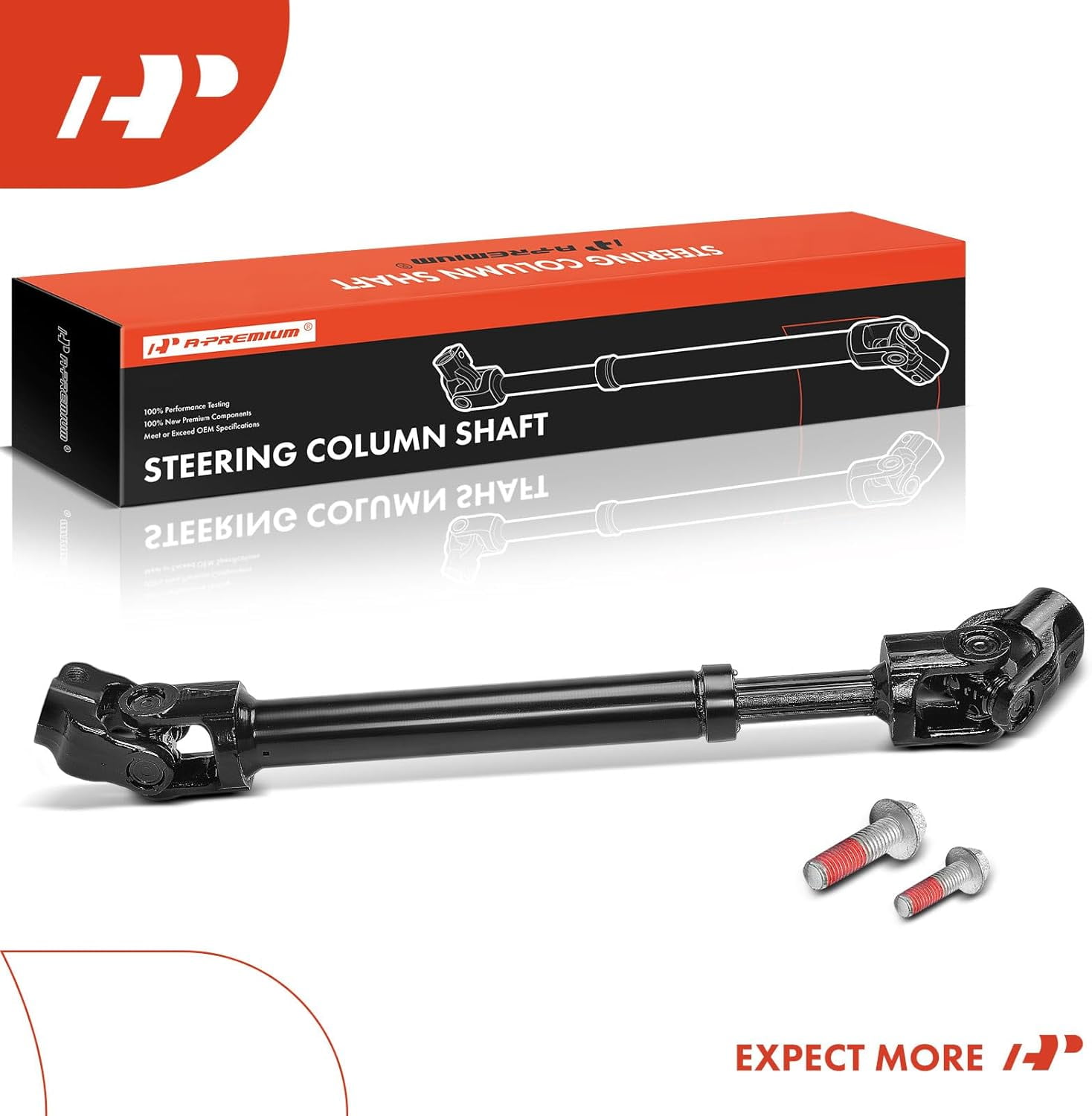 A-Premium Lower Intermediate Steering Shaft Steering Column Shaft with U-Joint Coupler Compatible with 2004-2008 Ford F-150 & 2006-2008 Lincoln Mark LT, Replace # 5L3Z3B676AA