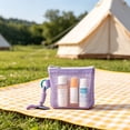 thumbnail image 4 of Dongrere Mesh Mini Zipper Pouch, Portable Breathable Storage Bag, Clear Cosmetic Bag for Home Travel Outdoor Use, 4x1.2x3.7 Inch, Purple, 4 of 6