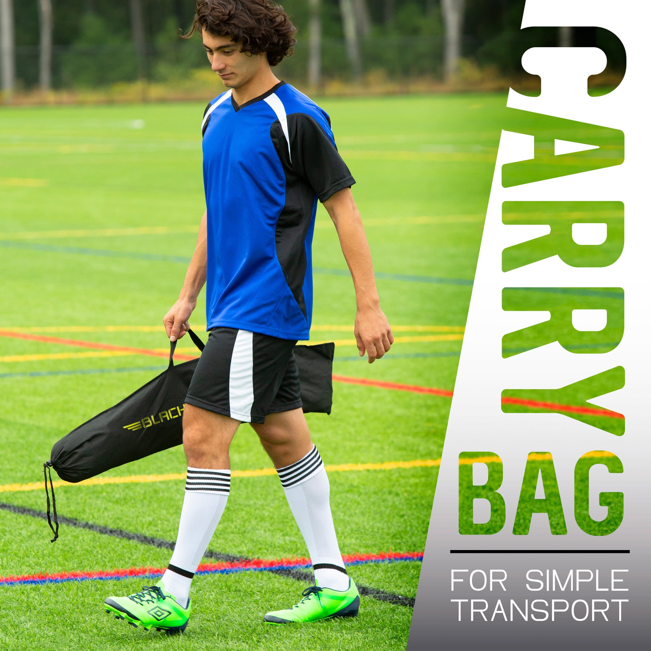 Franklin Sports Blackhawk Soccer Goal - Pop up Nets - Foldable - 6.5' x 3.5' Portable Net - Black