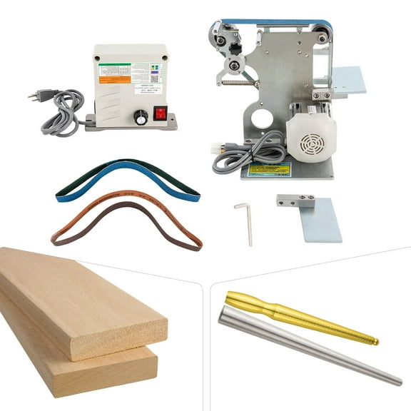 550W Belt Sander 1x30" Belt Horizontal Polishing Grinder W/ Motor 110V 6000rpm