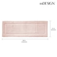 thumbnail image 3 of mDesign Bathroom 100% Cotton Rectangular Rug, Long Runner, 60" x 21", Blush Pink, 3 of 7