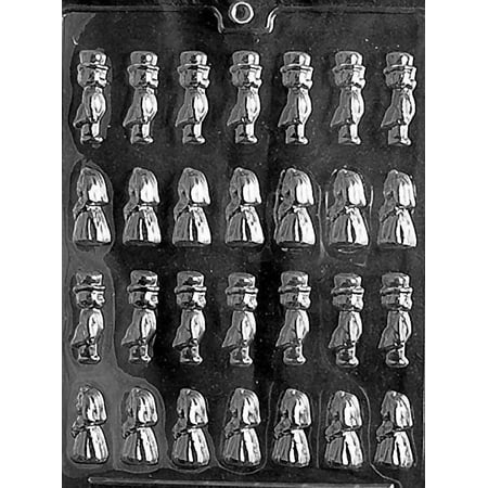 Bite Size Bride and Groom Chocolate Mold - W036 - Includes Melting & Chocolate Molding