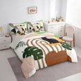 thumbnail image 3 of jejeloiu Modern Abstract Geometric 7-Piece Twin Bedding Sets,Cute Black Cat Bedding Comforter Set,Tropical Botanical Monstera Leaf Sheet Sets For Girls Boys,Breathable Home Decor Reversible, 3 of 8