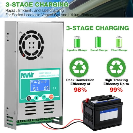 

60A MPPT Solar Charge Controller 12V/24V/36V/48V Auto Working Buck Solar Panel Battery Regulator Maintainer