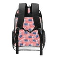 thumbnail image 2 of Honeii America Flags Print Clear Backpack Heavy Duty Transparent Bag 17" See Through BookBag for Women Men Adults Work Festival Sports Travel, 2 of 7