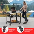 thumbnail image 6 of PARGRILL Three-Shelf Outdoor Grill Prep Utility Cart with Foldable Side Table, 46.6" x 20", 4 Lockable Casters，200 LBS, 6 of 8