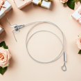 thumbnail image 1 of Raindrops 2Pcs Stainless Steel Hanging Wire Rope Kit with Adjustable Hooks for Picture Frames and Lamps, 1 of 8