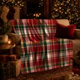 thumbnail image 3 of Rustic Plaid Autumn, Festive autumn celebration Scene, Warm Flannel Blanket for Living Room and Family Room with Detailed Artwork, Art Lovers autumn celebration Gift, Festive Home Decor, 3 of 9