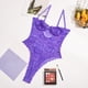 thumbnail image 5 of Sexy mono de encaje con encanto mono suave con tirantes para mujer, M, morado sidaley XX000118-04, 5 of 7