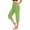 Green plus size capri pants high waisted a1, variant on Cagogo Women Plus Size Capri Pants High Waisted Casual Capri Pants with Pockets Solid Lounge Activewear Trousers for Party Work Beach Summer, Brown XL