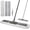 Grey(36"*5.1"), variant on 40" Commercial Dust Mop for Floor Cleaning, Heavy Duty Flat Mop | Industrial 64" Long Handle Push Broom with 2 Cotton Pads for Hardwood, Tile, Laminate, Concrete, Warehouse & Gym Cleaning