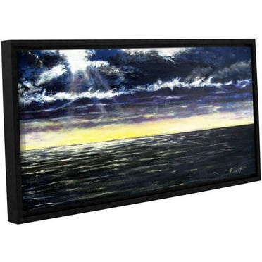 ArtWall Gene Foust "Ravage Sea" Gallery-Wrapped Floater-Framed Canvas