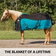 thumbnail image 2 of Schneiders ARMORFlex V-Free Pro Horse Turnout Blanket | Medium Weight | Teal | Size 70, 2 of 7