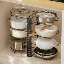 Metal Tool Free Installation Adjustable 8-Tier Pot Rack