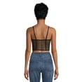 thumbnail image 3 of No Boundaries Juniors Lace & Dot Mesh Bustier, 3 of 5