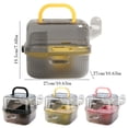 thumbnail image 3 of Apeya Black 10.6x10.6 Inch Hamster Travel Cage, Clear View Small Animal Carrier with Exercise Wheel and 80ml Water Bottle for Mice Gerbils Outdoor Trips, 3 of 9
