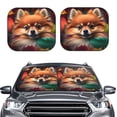 thumbnail image 2 of Vsdgher Colorful Leaf Chihuahua Print Car Windshield Sun Shade, Reflective Sunshade Window Sunshade Sun Visor Protector Fit for Cars,Trucks,SUVs-Small, 2 of 6