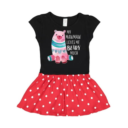

Inktastic My Mawmaw Loves Me Beary Much with Cute Bear Gift Toddler Girl Dress