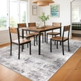 thumbnail image 2 of iOhouze Washable Area Rug 5x7 Ft Abstract Rugs for Entryway Non Slip Small Living Room Rugs Printed Faux Wool Throw Rug, Floor Carpet for Kitchen Playroom, Ash Grey/Beige, 2 of 9
