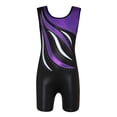 thumbnail image 1 of Qarigey Niñas Ballet Danza Gimnasia Leotardos Tank Boy Shorts 5-6 Años conjuntos de ropa Púrpura 7-8 años, 1 of 1
