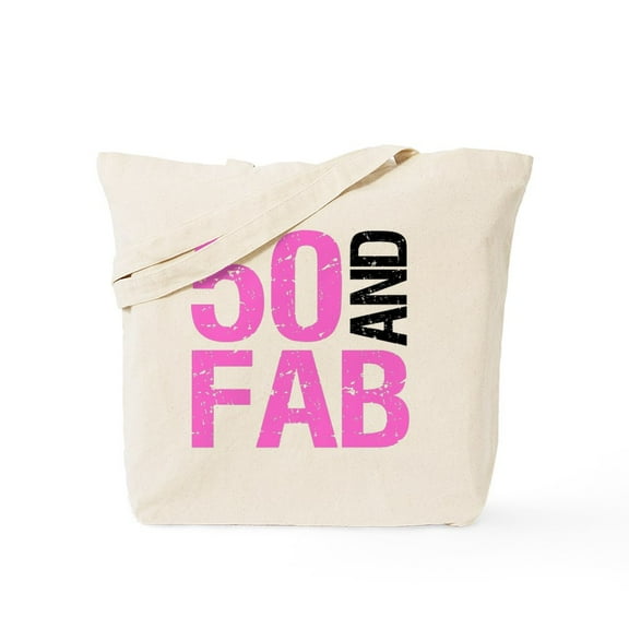 CafePress - Fabulous 50Th Birthday Tote Bag - Unisex Canvas Tote Bag, Beige, 1-Piece