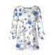 thumbnail image 5 of Camisetas de Cuello en V Mujeres, Impreso 3/4 Manga Blusa Casual Hecha de Cómodo Estante de Imitación para Toda la Temporada de Uso Diario, Camisetas Casuales de Mujer, 5 of 5