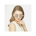 thumbnail image 5 of Vintage Square Sunglasses for Adult Female Women, Brown Gradient, 5 of 8