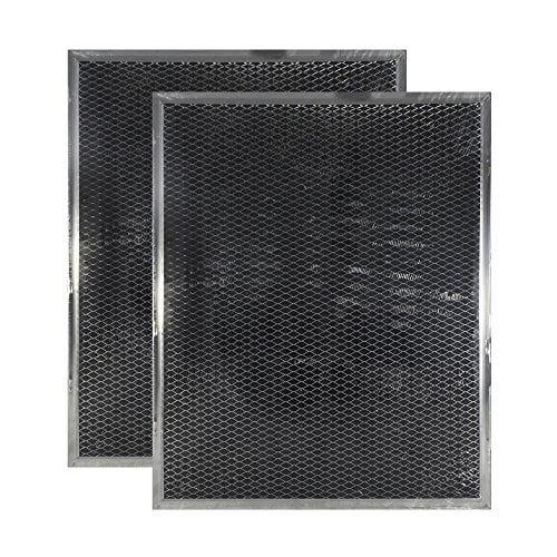 2-Pack Air Filter Factory Replacement For Broan BPSF30 99010308 QS WS NON-Ducted Measures 10.82 Inches Wide X 13.31 Inches Length X .093 Inches Thick Range Hood Charcoal Carbon Filters