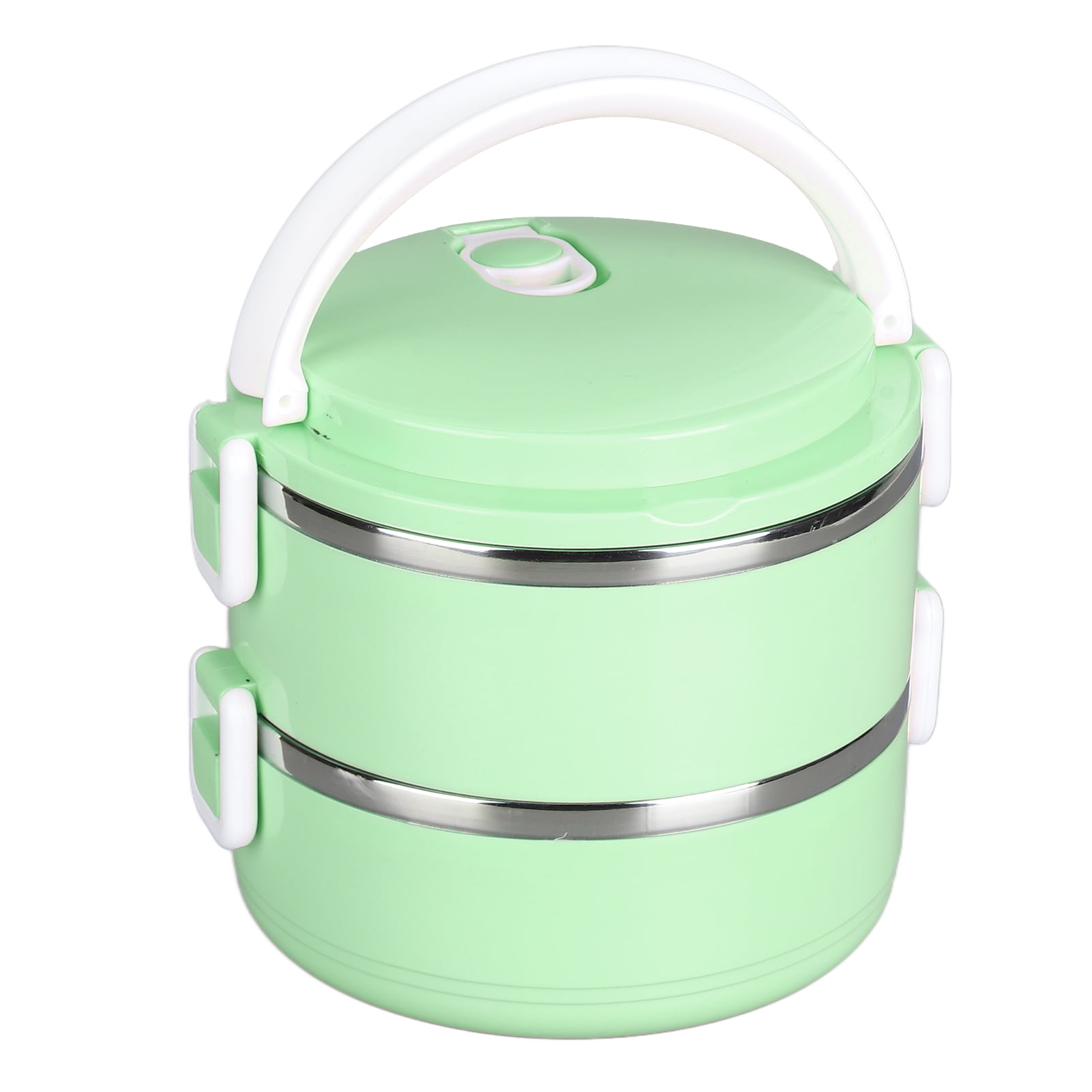 Brrnoo Thermal Insulated Lunch Box,304 Stainless Steel,Roundness,Double Layer Thickened (Green)