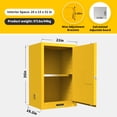 thumbnail image 2 of POWKOL Flammable Cabinet 6 Gallon Yellow, 18.11 x 18.11 x 35.5 Inchs Adjustable Shelf Flammable Storage Cabinet, for Commercial Industrial Home Use, 2 of 8