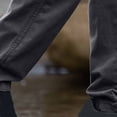 thumbnail image 7 of HOOMEUMY Mens Joggers Casual Cargo Pants Elastic Waist Drawstring Trousers Solid Color Tapered Lounge Pants with Multi Pocket Gray 8, 7 of 7