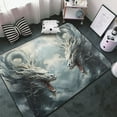thumbnail image 3 of Shaggy Area Rug, Cloud White Dragon Rugs for Living Room Bedroom Non Slip Door Mat Indoor Carpet Machine Washable Nursery Home Decor Floor Mats for Entryway 60x39in, 3 of 5