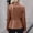 Brown, variant on Black Women's Softshell Jacket Leather Jacket Women V Neck with Hood Fleece Lined Warm Lightweight Waterproof Insulated Windbreaker S