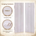 thumbnail image 5 of Laicejoy Paulownia Wood Window Shutter, Farmhouse Wall Decoration Boards Set of 2 w/Antiqued Surface, wall Mounted Installation Hardware, 5 of 8