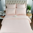 thumbnail image 2 of 300-Thread Count Breathable Cotton Percale Solid 2-Piece Pillowcase, Standard, Blush by Blue Nile Mills, 2 of 6